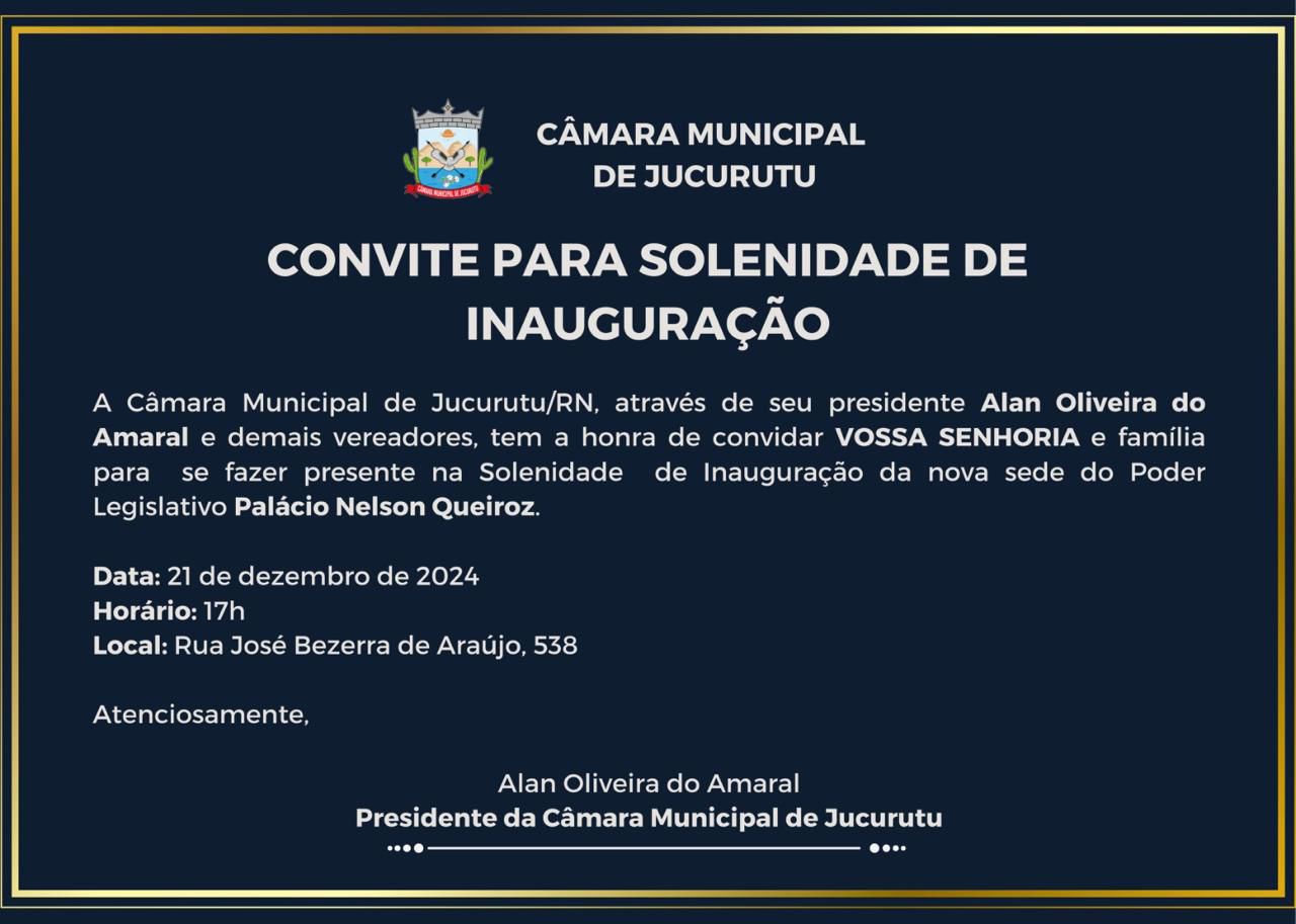 Solenidade de Inauguração!